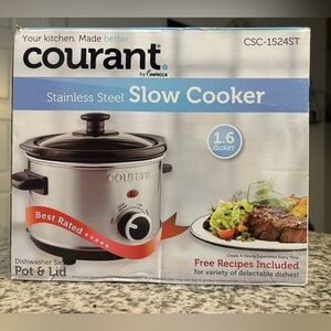 Courant 1.6 Quart Stainless Steel Slow Cooker NWT
